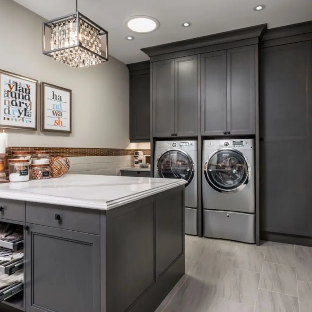 custom laundry room cabinets